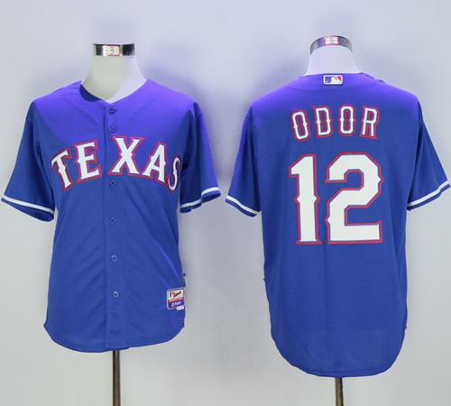 Rangers #12 Rougned Odor Blue Cool Base Stitched MLB Jersey - Click Image to Close